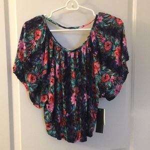 Lush Women’s Floral Crop Top, Size M